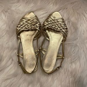 MIU MIU Gold Sandals - sz 38